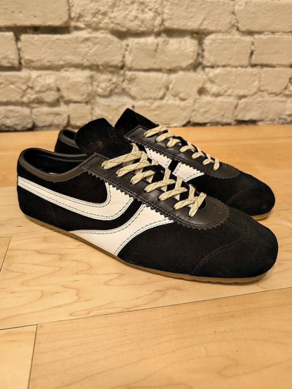 Dries Van Noten Boucle Sneakers in Black & White EU 45